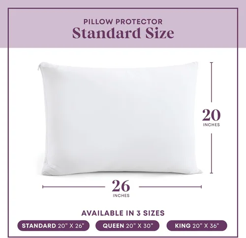 Miniatura 6 de CirclesHome Juego de 12 protectores de almohada estándar con cremallera, 100% algodón, transpirables, protegen las almohadas de la suciedad, el 1
