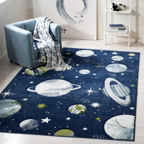 Miniatura 9 de SAFAVIEH Carousel Kids Collection - Alfombra decorativa de 2 x 3 pies, color gris y lavanda, no desprende pelusa y de fácil cuidado, ideal