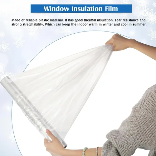 Miniatura 6 de Frienda Kit de aislamiento de ventana de 2 rollos para invierno, cada rollo de 62 x 210 pulgadas, kit de aislamiento de plástico para ventanas