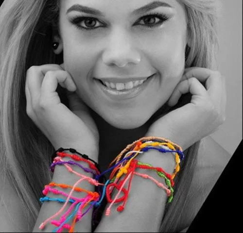 Miniatura 3 de YouU 16 pulseras de cruz de rosario hechas a mano, Nailon