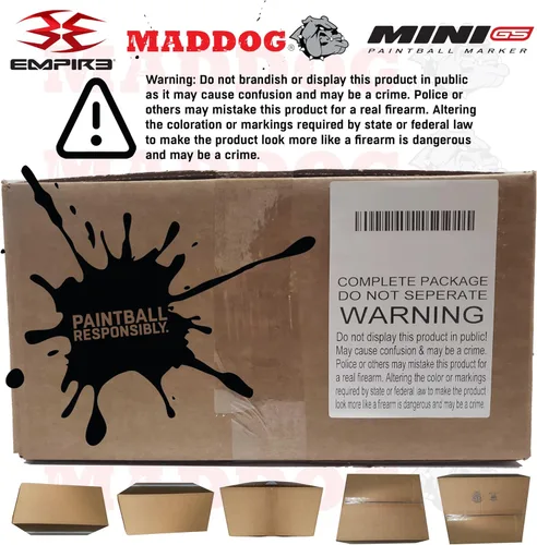Miniatura 6 de Maddog Empire Mini GS - Marcador de pistola de paintball completo con tanque HPA, Empire Halo Too Loader, gafas térmicas antivaho para máscara