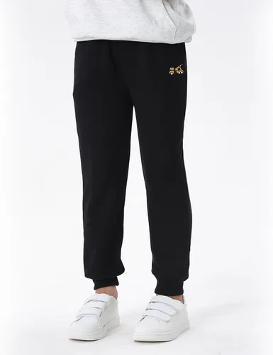 Miniatura 6 de GFQLONG Paquete de 3 pantalones deportivos de algodón para niños pequeños, pantalones deportivos de dibujos animados para niños, pantalones casuales