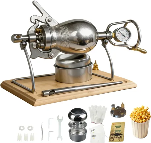 Máquina china para hacer palomitas de maíz de 11.5 fl oz, máquina de cañón de palomitas de maíz, máquina de palomitas de maíz de acero inoxidable,