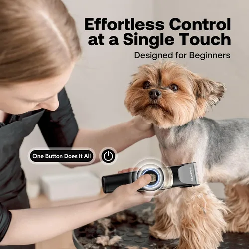 Miniatura 5 de HEAPETS Cortapelos para perros para aseo, bajo ruido, eléctrico silencioso, peine ajustable, cortapelo recargable inalámbrico para perros, gatos
