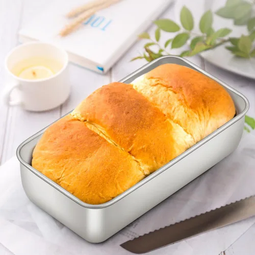 Miniatura 7 de E-far Molde para hornear pan, moldes de acero inoxidable de 9 x 5 pulgadas, utensilios de metal para hornear pan, pastel de carne, torta, brownies