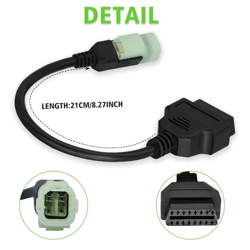 Miniatura 6 de Adaptador OBD2 para Honda de 4 pines a 16 pines cable de diagnóstico de motocicleta, compatible con CBR1000RR/CBR600RR/VFR 800/CRF1000/CB1100/NC750