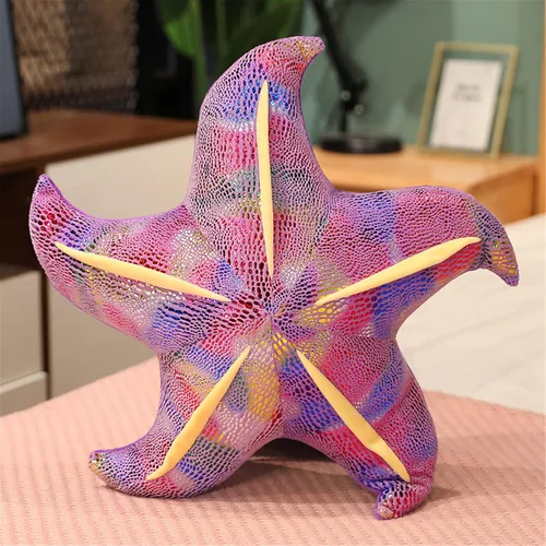 Miniatura 2 de Almohada de estrella de mar para sofá, cojín de suelo, almohada para el hogar (3.1 x 7.9 in, azul)