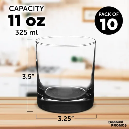 Miniatura 5 de Libbey - Vasos de whisky de 10 onzas, juego de 10 unidades, paquete a granel, base pesada, vidrio de moda antigua, perfecto para whisky, bourbon