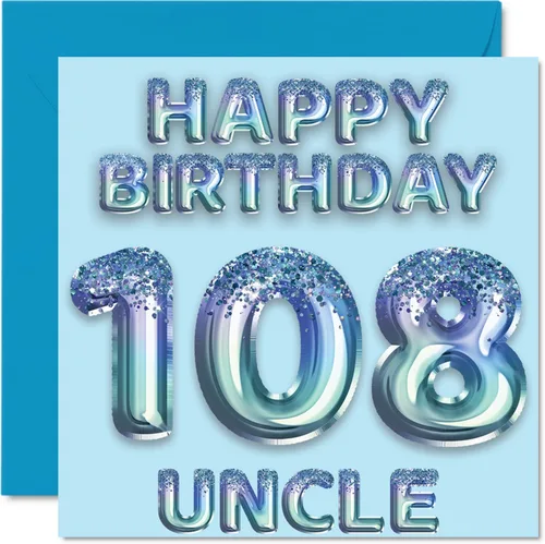 Miniatura 158 de Stuff4 Tarjeta de primer cumpleaños para niños, globo de fiesta con purpurina azul, tarjetas de feliz cumpleaños para niño de 1 año, nieto, hijo, 57