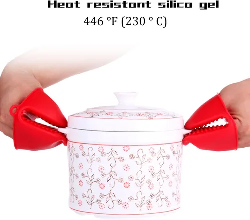 Miniatura 4 de NEPAK 4 pares de agarres de silicona para cocinar y hornear