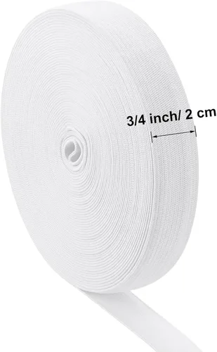 Miniatura 2 de Banda elástica de costura, 3/4 pulgadas de ancho, banda elástica de punto de alta elasticidad para coser cinturas, pantalones, ropa y manualidades