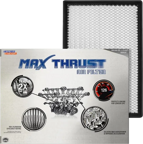 Miniatura 34 de Filtro de aire de motor Spearhead MPG Defense Max Thrust para vehículos de todo kilometraje, se adapta como el OEM, restaura MPG y aceleración