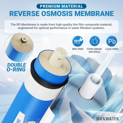 Miniatura 4 de Max Water Membranas de ósmosis inversa Max RO Water FIlter Systems (50 GPD)