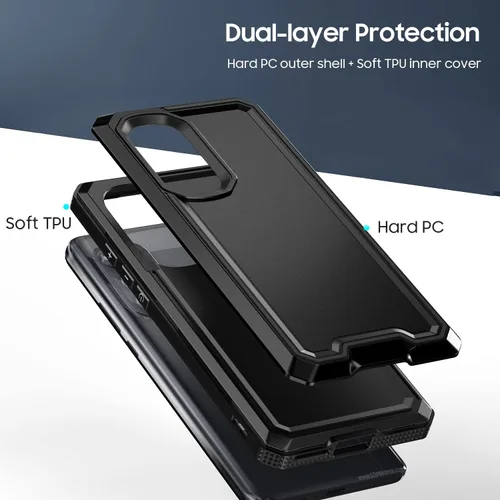 Miniatura 5 de Funda resistente para Motorola Edge 2022, Moto Edge 2022 con protector de pantalla, cubierta a prueba de caídas de grado militar, carcasa protectora