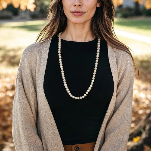 Miniatura 2 de Ross-Simons 8-9mm Cultured Pearl Necklace With Sterling Silver