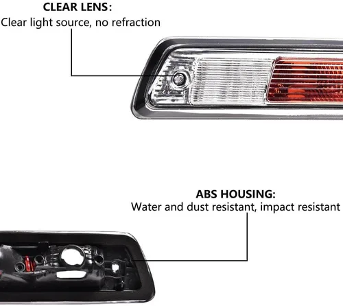 Miniatura 3 de GRAND ORANGE - Luz de freno trasera compatible con Ford F150 2009 2010 2011 2012 2013 2014, luz de carga de montaje alto