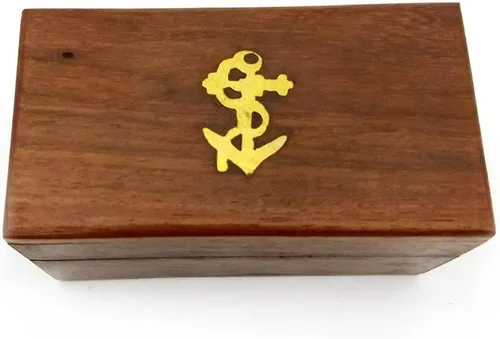Miniatura 4 de Explore, Handheld Brass Pirate Navigation Telescopio con caja de madera, 6", Brass