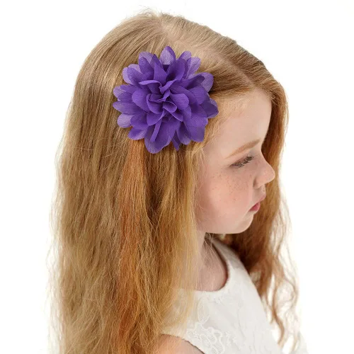 Miniatura 3 de 30 pinzas para el pelo de cocodrilo para niñas y bebés, accesorios de gasa con flores para el cabello, accesorios para niños pequeños y adolescentes