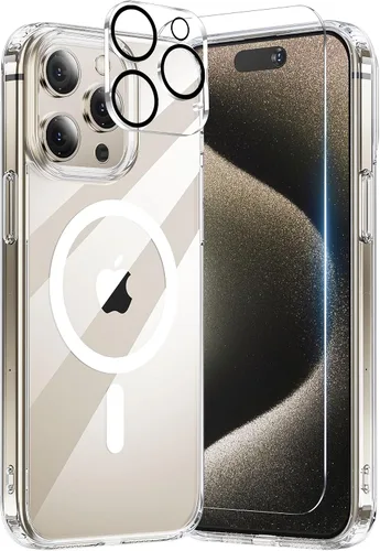 Miniatura 41 de Funda magnética diseñada para iPhone 11 Pro Max, [probada en caídas de grado militar] [compatible con MagSafe] Funda protectora delgada translúcida