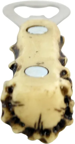 Miniatura 6 de Pine Ridge Abrebotellas magnético con mango de asta de ciervo – cuernos sintéticos bellamente pintados a mano y hechos a mano para abridor de nevera