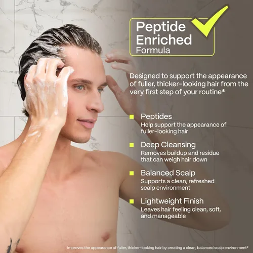 Miniatura 4 de Hairstem Champú peptídico para el crecimiento del cabello Infundido con péptidos para un cabello más completo y fuerte Tripéptido de cobre-1