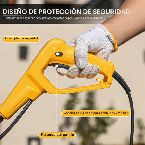 Miniatura 5 de IncwBo 12 Pulgadas 8.5 Amperios Cultivador de Tierra con Cable de 8 Pulgadas de Profundidad, Cultivador Eléctrico de Jardín de 360 RPM con Enchufe