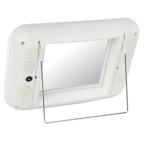 Miniatura 2 de JERDON Espejo de maquillaje de dos caras con luces, espejo de tocador con aumento 5X e iluminación sin reflejos de dos ajustes, base blanca