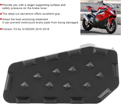 Miniatura 3 de Aramox Extensor de pedal de freno de motocicleta, palanca de freno de pie trasero de aluminio, extensión de pedal ampliador, almohadilla extensora