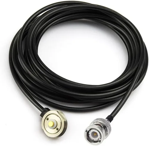 Miniatura 5 de Eightwood Cable de extensión de conector coaxial macho NMO para montaje en antena BNC RG58 de 16.4 pies para radio CB y portátil, antena de radio