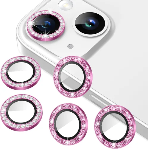 Miniatura 30 de AGVEE Paquete de 6 protectores de lente de cámara para iPhone 14 Pro de 6.1 pulgadas/14 Pro Max de 6.7 pulgadas, con diamantes brillantes y anillo