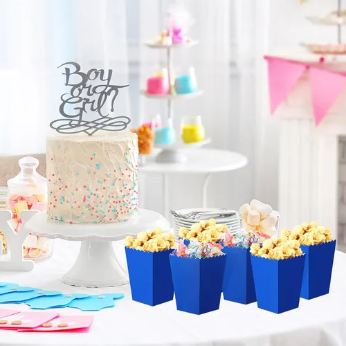 Miniatura 8 de Meanplan Cajas de palomitas de maíz, mini contenedor de cartón para palomitas de maíz, contenedor de cartón para aperitivos, bolsas desechables