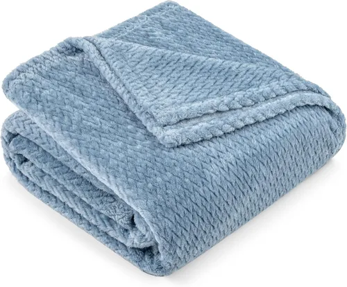 Miniatura 24 de PAVILIA - Manta de forro polar suave y sólida de color negro para sofá, mantas ligeras y mullidas y cálidas para cama, manta de franela mullida