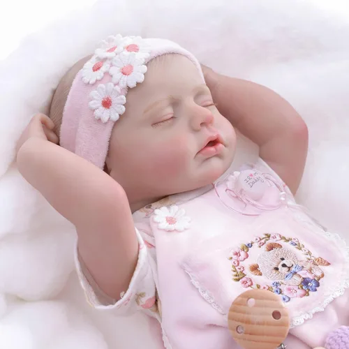 Miniatura 7 de Muñecas Reborn de bebé – Muñecas de bebé reales de 20 pulgadas que se ven reales, muñeca de cuerpo completo de vinilo para niña, recién nacida Rosa