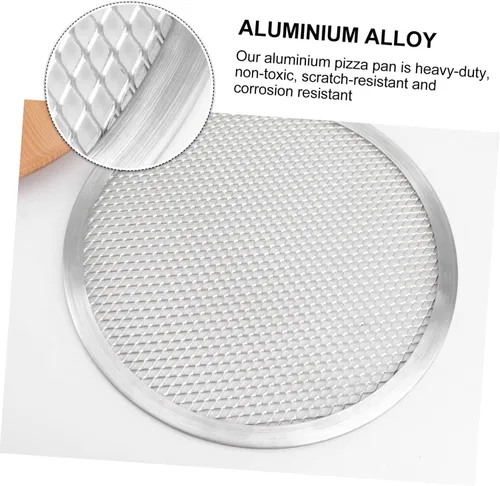 Miniatura 9 de KICHOUSE Juego de utensilios de cocina para pizza con agujeros, herramientas para asar a la parrilla de acero inoxidable, bandeja de malla metálica