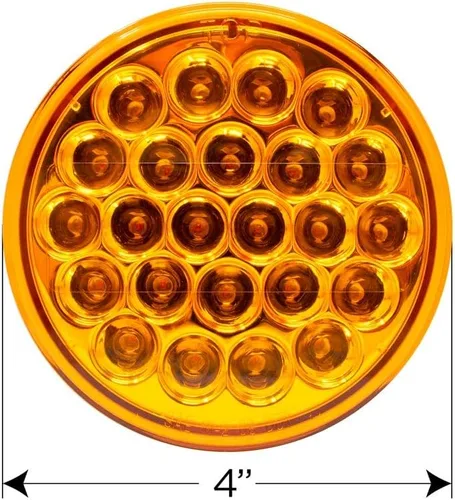 Miniatura 4 de Pro LED ST40A - Luz estroboscópica redonda de 4 pulgadas, 24 luces LED ámbar, sustituye a los productos de los compradores SL40AR - 12-24 voltios CC