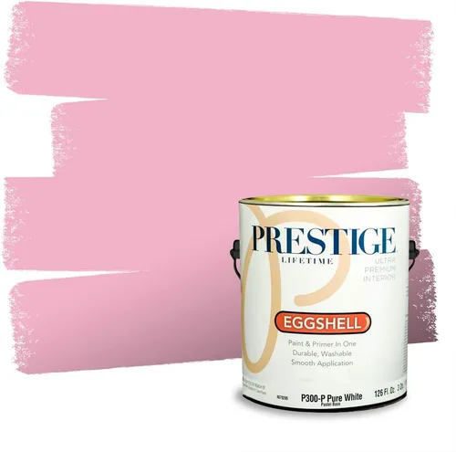 Miniatura 139 de Prestige Paints Pintura exterior e imprimación en uno, 1 galón, plano, coincidencia comparable de Valspar* Amber Rose*