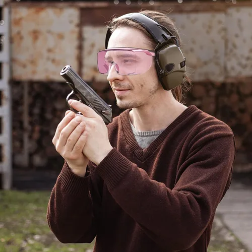 Miniatura 8 de Gafas de seguridad antiniebla, gafas protectoras con bloqueo de luz azul, antipolvo, protección UV, para hombres y mujeres Rosa