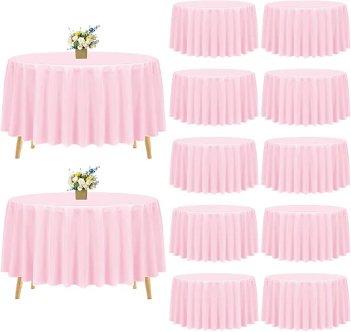 Miniatura 37 de Pesonlook - Paquete de 12 manteles rectangulares de 60 x 102 pulgadas, color beige, para mesas rectangulares de 6 pies, mantel de tela lavable