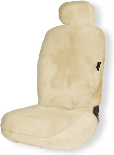 Miniatura 15 de ZONETECH Fundas de Asiento de Piel de Oveja Peludas Fundas de Asiento de Coche de Lana Merino Australiana Negra Accesorios de Auto de Piel Esponjosa