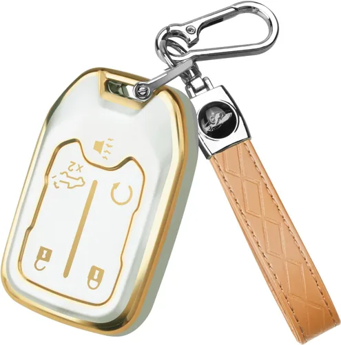 Miniatura 16 de QBUC Funda para llavero Chevy, funda para llavero para Chevy Suburban Tahoe, GMC, Sierra, Acadia, Terrain, Silverado, protector de llavero para 1500