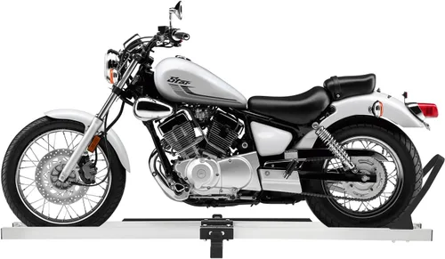 Miniatura 2 de Portador de motocicleta de 400 libras, soporte de aluminio para motocicleta con rampa de carga para motocicletas de cross, motocicleta