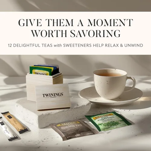 Miniatura 2 de Cesta de regalos para amantes del té - Set de regalo incluye velas, taza de retención de temperatura, 12 bolsitas de té de mezcla especial