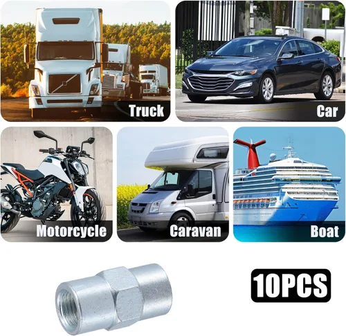 Miniatura 3 de X AUTOHAUX 10 unids motocicleta freno línea tubo accesorios M10x1mm para 3/16 "líneas de freno hidráulico Unión conector de tubería de freno duradero