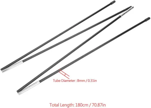 Miniatura 8 de Postes de repuesto para tienda, postes de tienda de campaña para lona, accesorios de tienda, fibra de vidrio ajustable ligera con diseño de cabeza