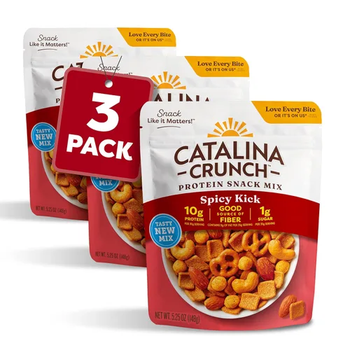 Miniatura 9 de Catalina Crunch Mezcla de Snacks con Proteína y Cheese Crisps - 10g de Proteína, 1g de Azúcar por Porción - Buena Fuente de Fibra, Keto, Sin Gluten