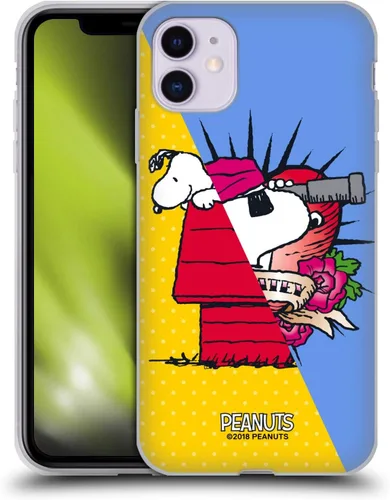 Miniatura 341 de Head Case Designs Funda de gel con licencia oficial de Peanuts Snoopy & Woodstock Halfs and Laughs [protección de grado militar] compatible