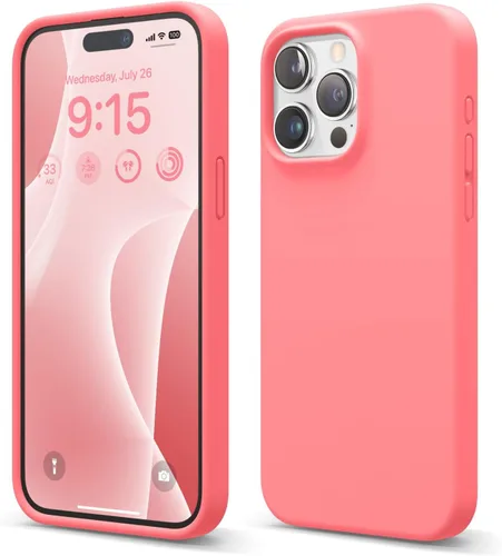 Miniatura 14 de elago Funda compatible con iPhone 15 Pro Max, de silicona líquida, funda protectora de cuerpo completo, a prueba de golpes, funda delgada