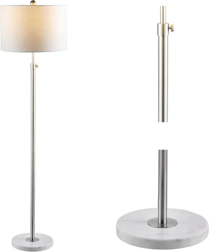 Miniatura 9 de JONATHAN Y JYL3022A - Lámpara de pie ajustable de mármol dorado y blanco de 65 pulgadas, lámpara de pie moderna y glamorosa para sala de estar
