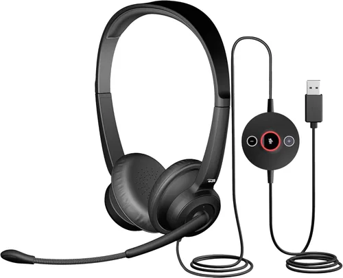 Miniatura 10 de Cyber Acoustics Auriculares estéreo (AC-204), estéreo de 0.138 in y adaptador Y, hogar, aula escolar K12 y educación