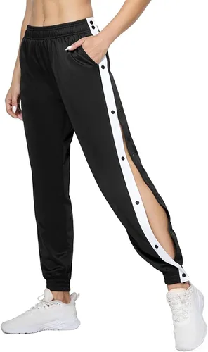 Miniatura 5 de Pantalones deportivos de cintura alta para mujer con botones a presión